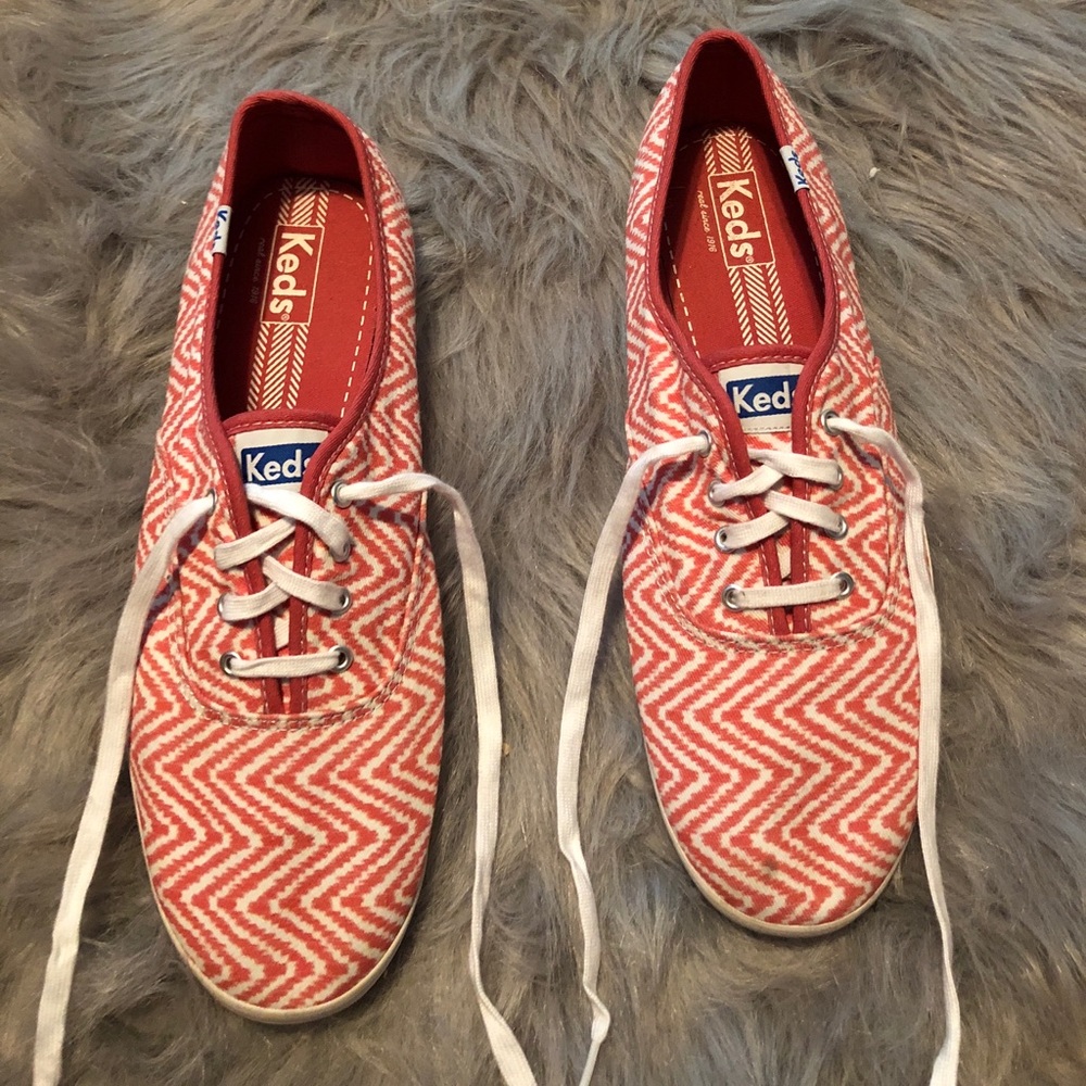 Pair of coral Keds